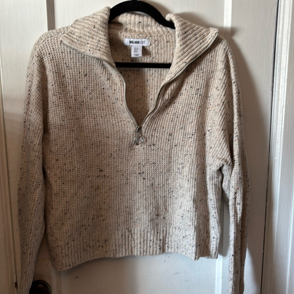 William Rast quarter zip sweater size M